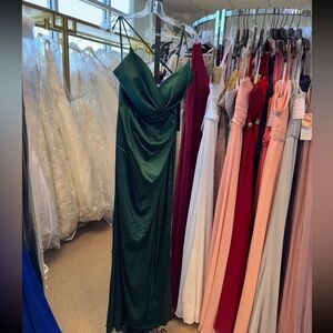 Cinderella Divine Emerald Green Strapless Sleeveless Gown 7479